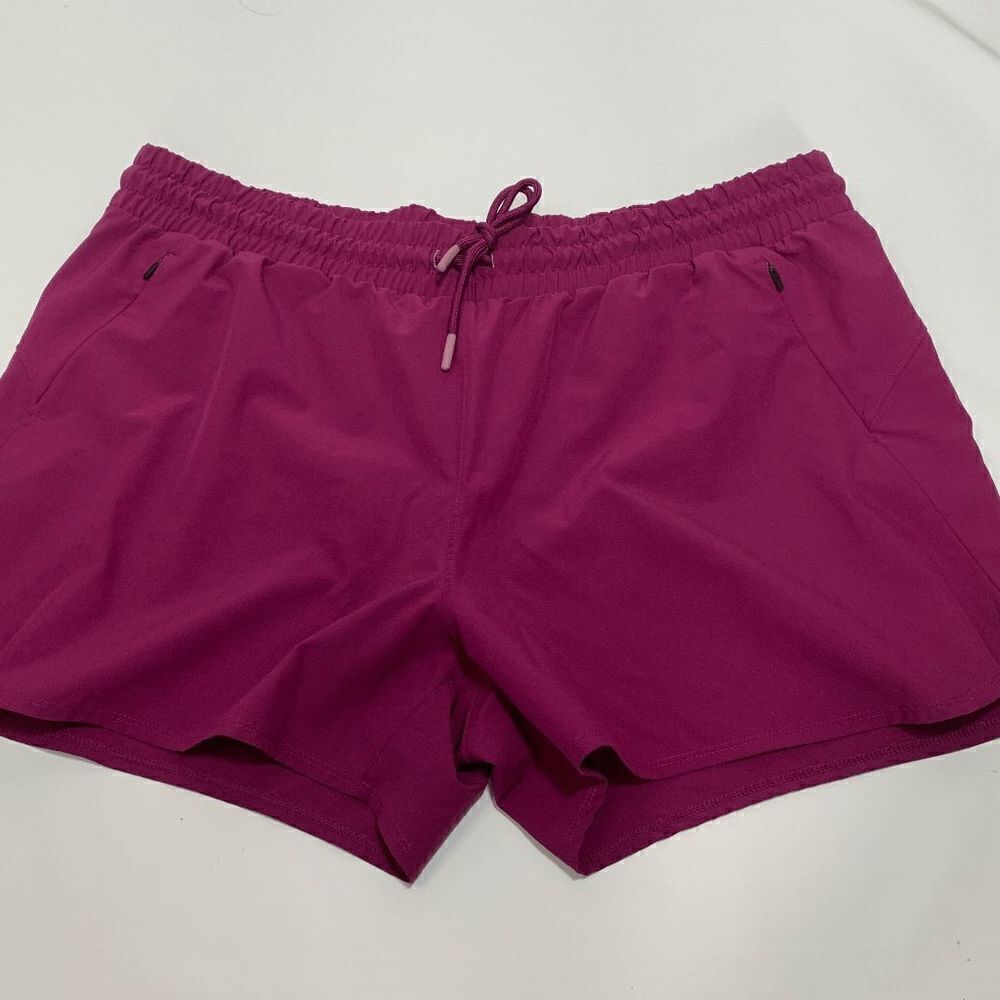 All In Motion Women's Active Shorts Running Workout Elastic Waist Maroon XXL